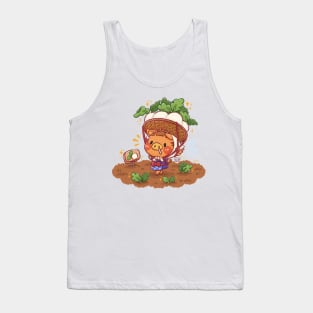 Cute Pig Turnip Farmer Tank Top